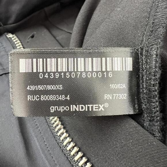 Brand New Zara Women's XS Black Skirt Front Full Zipper Wide Leg Pants 4391/507 - Picture 10 of 13